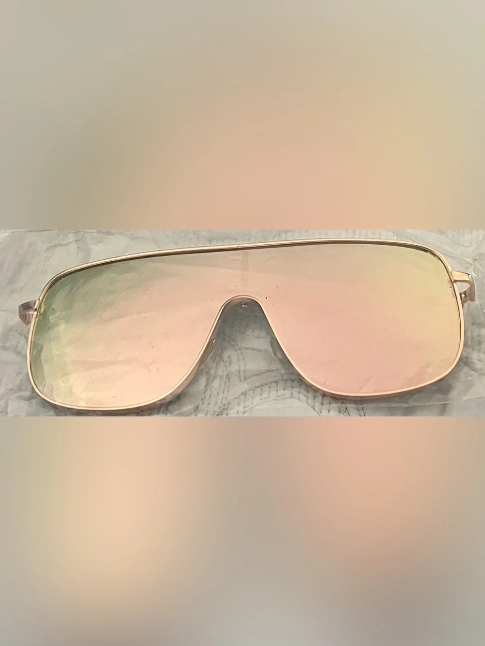 ☀️Rose Gold Oversized Shield Mirror 🪞Sunglasses | UV400 | Worn Once
